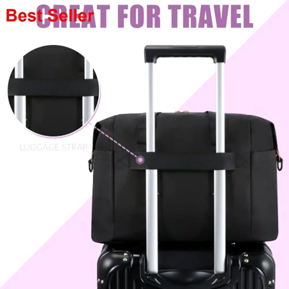 Large Travel Diaper Tote with Pacifier Case, Waterproof Polyester Bag